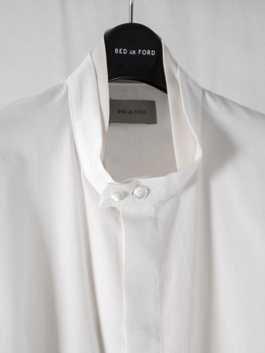 【2021AW】 BED J.W. FORD (ベッドフォード) "ENSEMBLE TIE SHIRT" ＜シャツ＞ - WHITE